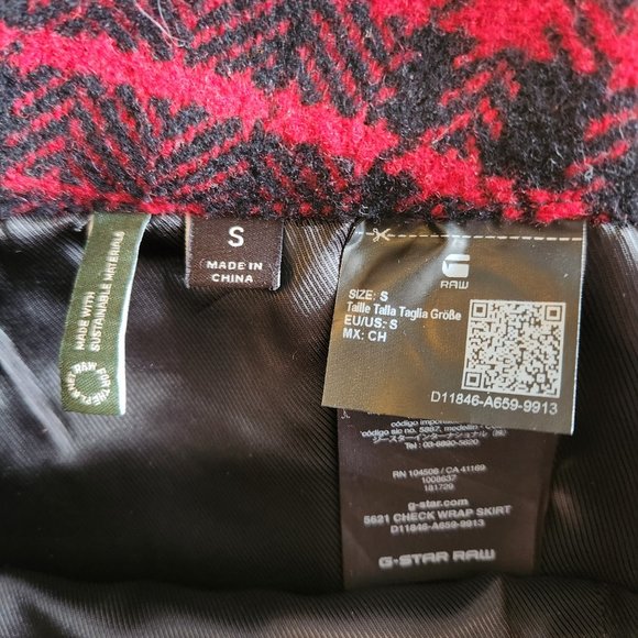 G-Star Raw Check Wrap Skirt - Picture 7 of 8